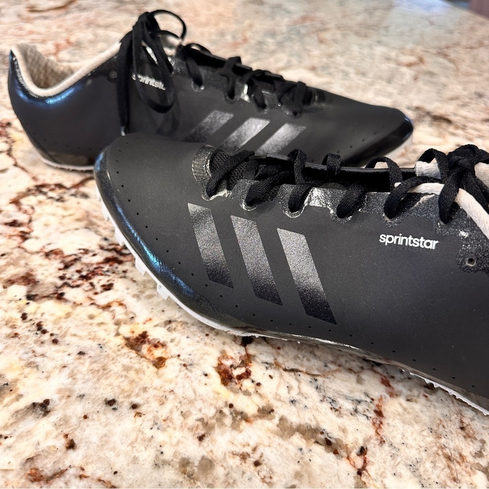 Adidas Sprintstar Men’s 11.5 Track & Field Sprint Spikes Black B37502 - Picture 3 of 16